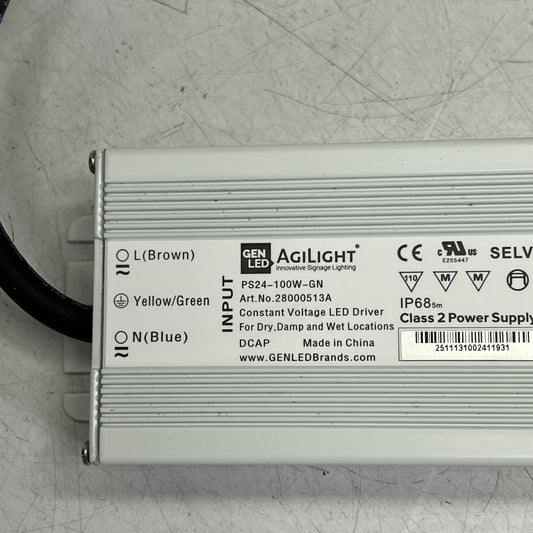 GEN LED Consistent Voltage Agilight Power Supply 100W 24V PS24-100W-GN