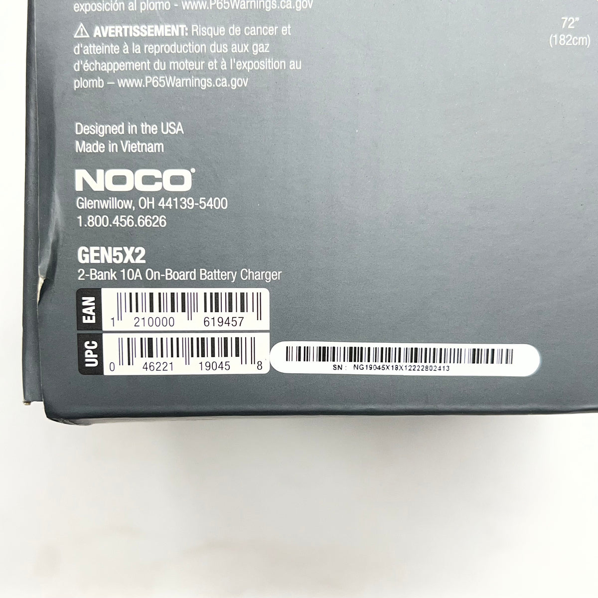 NOCO 2 Bank On Board Battery Charger & Maintainer 10 Amp 12 Volt Black GEN5X2