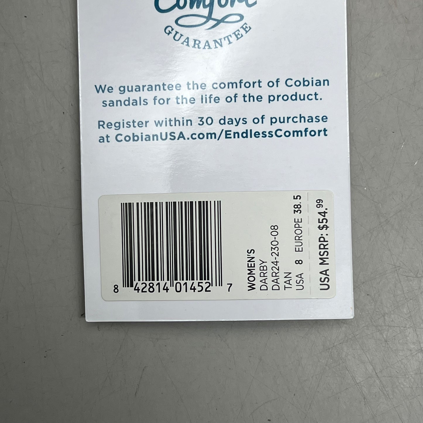 COBIAN Darby Synthetic Suede Strap Sandals Women's Sz 8, EU 38 Tan DAR24-230-8