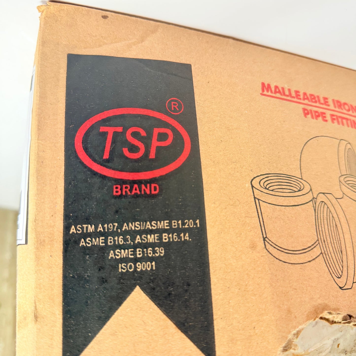 TSP (35 PACK) 3/4"Black Malleable Iron Fittings BL90 MPN 660104