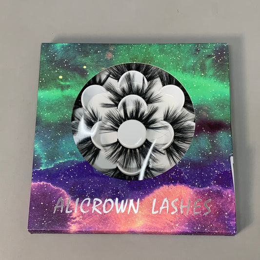 ALICROWN 2-PACK! Fluffy Mink Lashes Dramatic Reusable Faux Lashes 7 Pairs Black (New)