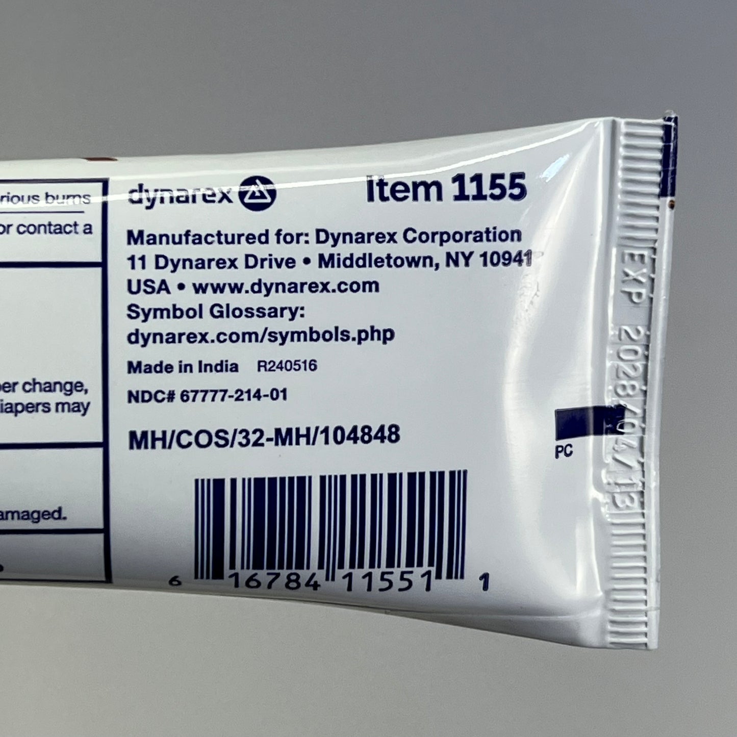 ZA@ DYNAREX (2 PACK) Vitamins A&D Ointment Diaper Rash & Skin Protectant 4oz BB 04/28 D