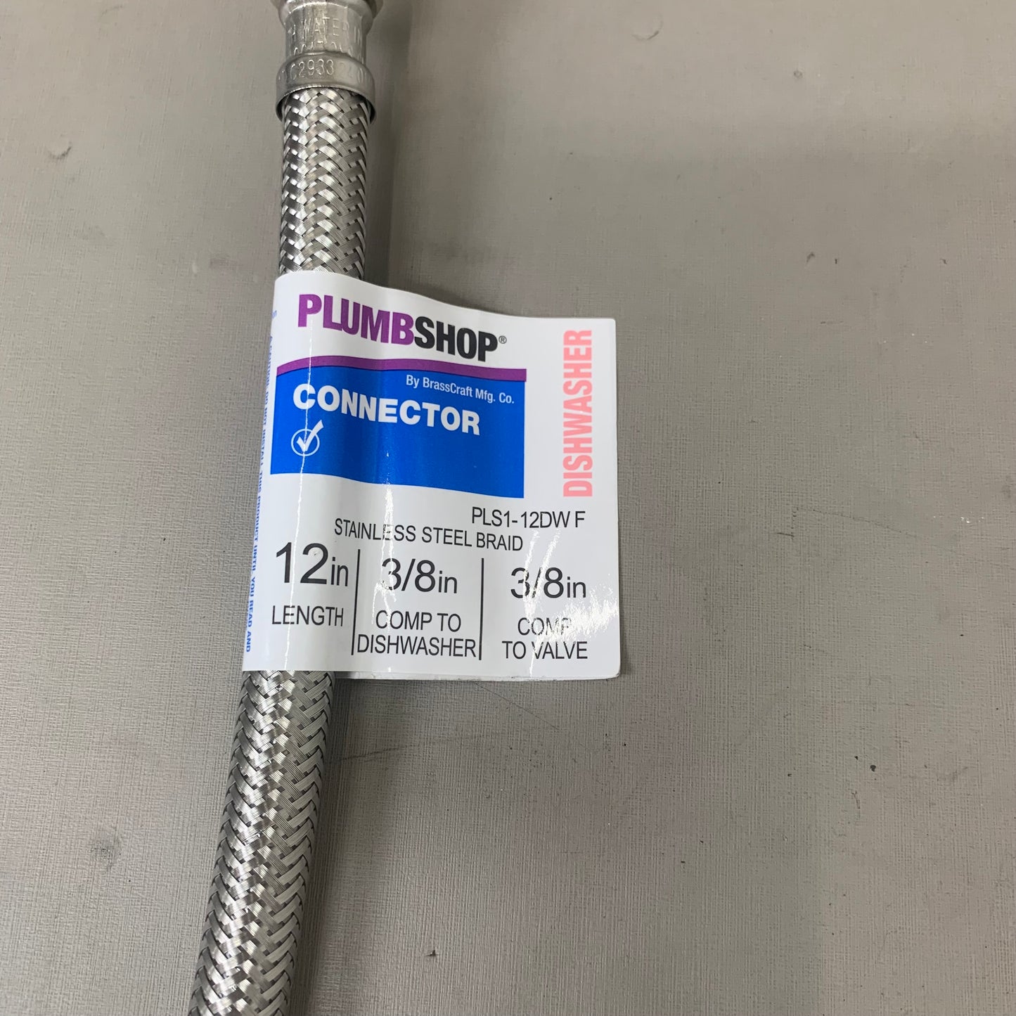 PLUMBSHOP (5 PACK) Braided Dishwasher Connector 3/8"X3/8"