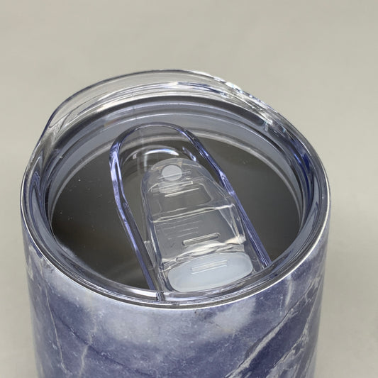 Z@ THILY Wine Tumbler Blue Marble 304 Food Grade 18/8 Stainless Steel Triple Insulation