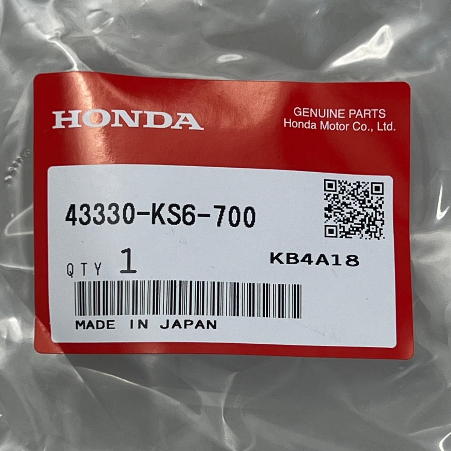 HONDA RR. Disk Cover Genuine OEM 43330-KS6-700
