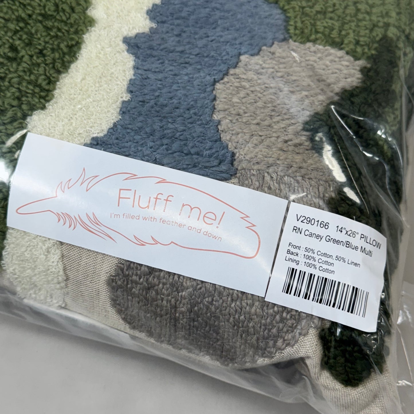 VILLA 14"x26" RN Caney Decorative Throw Pillow Green/Blue Multi