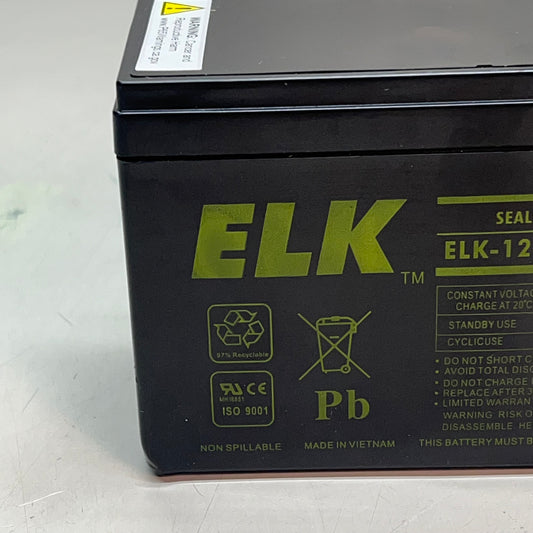 ELK Rechargeable Sealed Lead-Acid Battery Maintenance Free 12V 8Ah ELK-1280