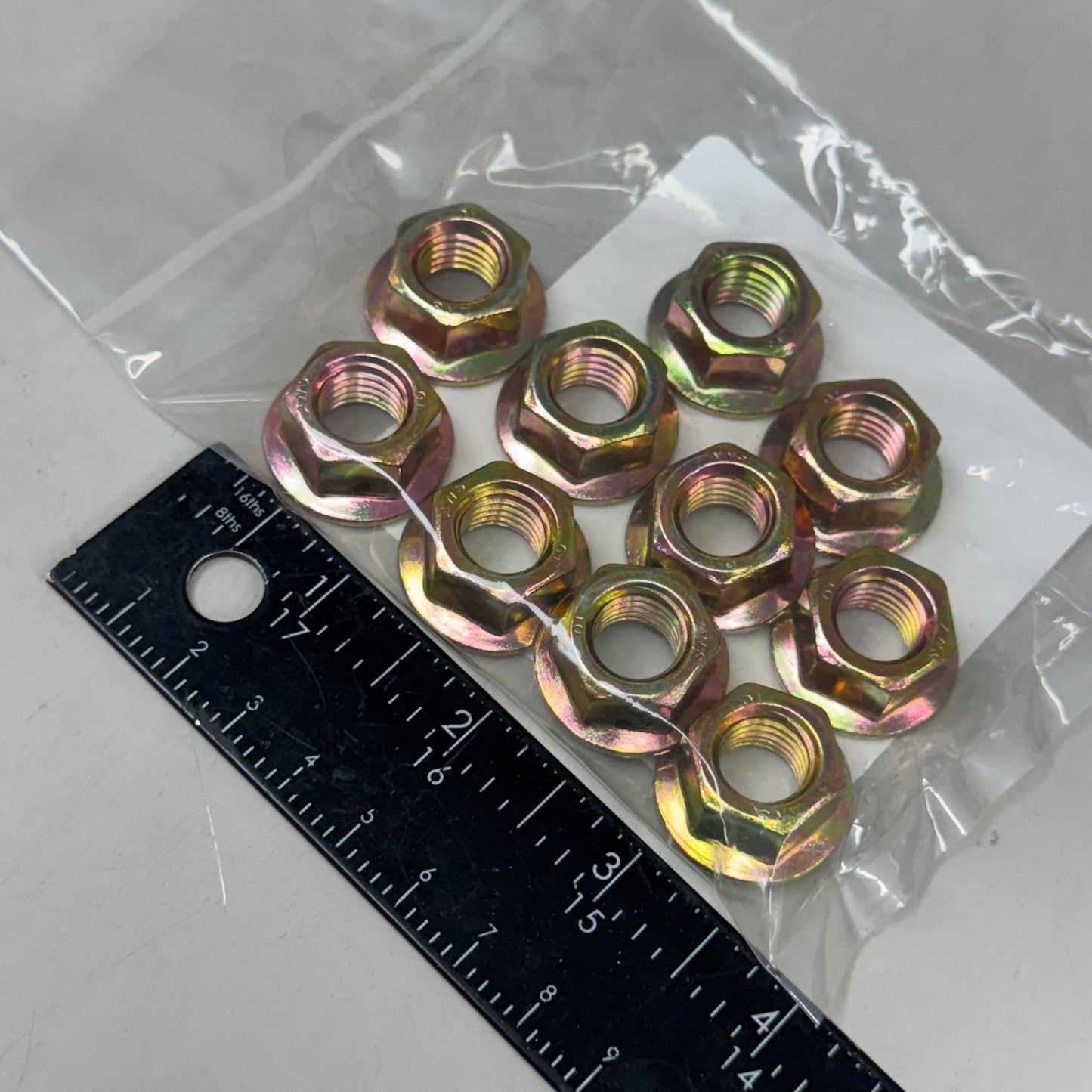 METRIC THREADED PRODUCTS (2 PACK, 10 EACH) M12 DIN 6923 Non Serrated 10 ST/YZN Flange Nuts