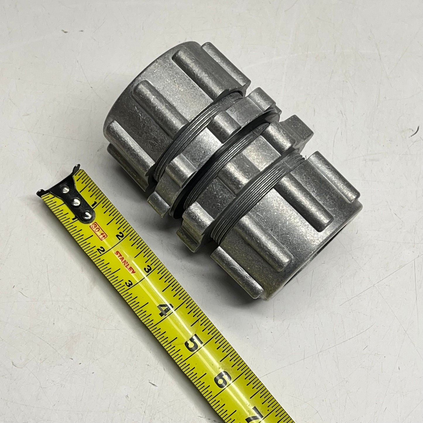 Quick Connect Fitting Dust Remover Pipe Connector Aluminum Alloy 3" Silver