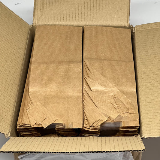 ZA@ FIRST PACK (1000 PACK) Kraft Paper Sandwich & Baguette Bags with Window Sz 4.7" x 1.6" x 13.4" 210SANDB34F