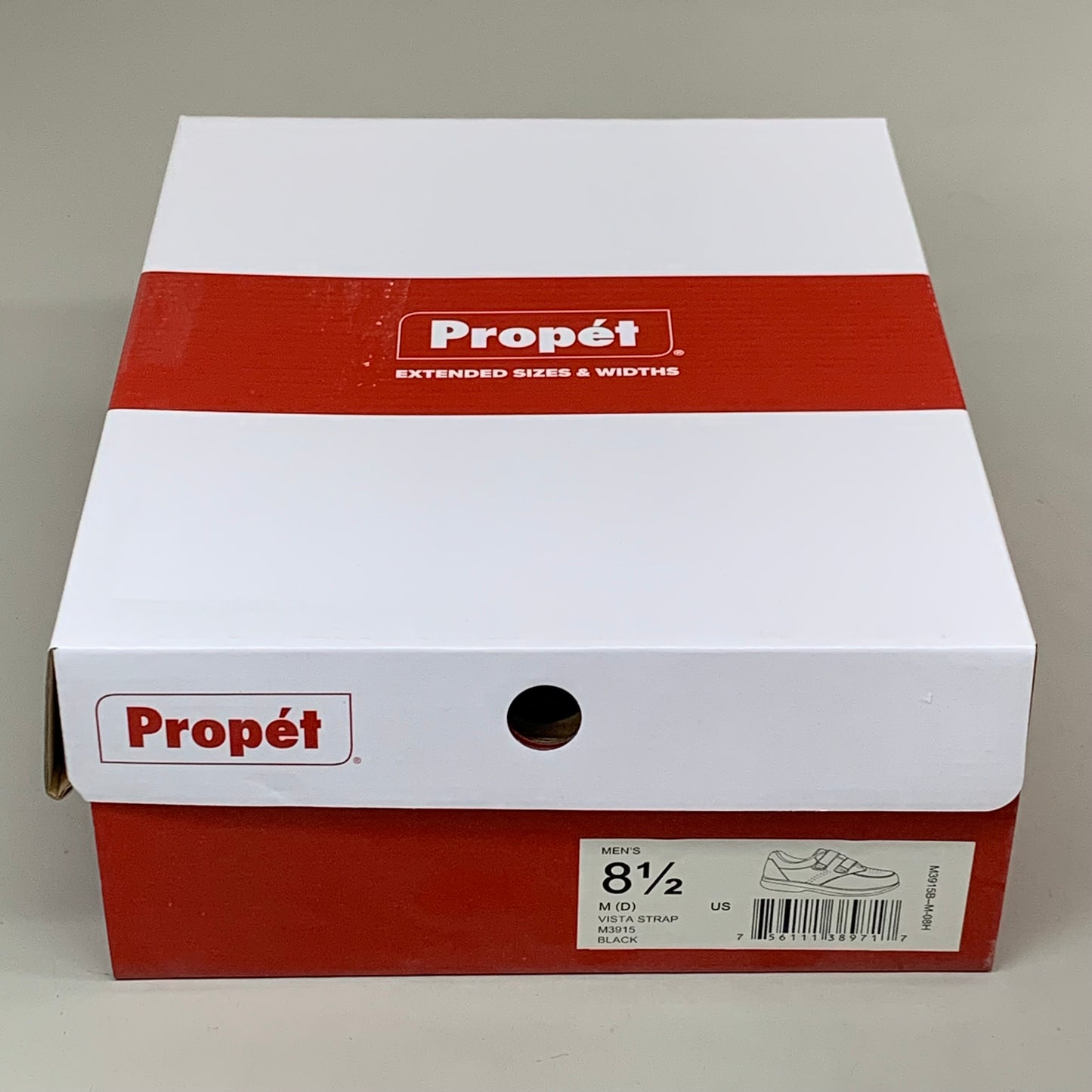 PROPET Vista Strap Walker Sneaker Shoes M(D) Men's SZ 8.5 Black M3915B-M-08H