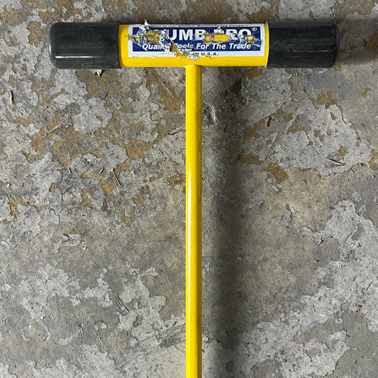 PLUMB-PRO T-Handle Fiberglass Soil Probe Sz 5.1' H, Yellow