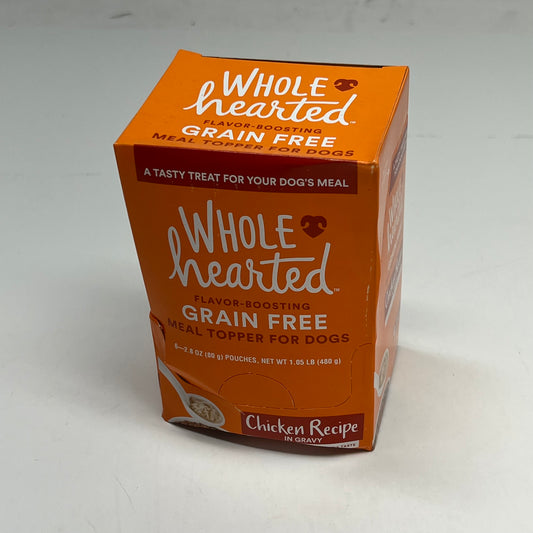 ZA@ WHOLE HEARTED (2 PACK, 6 EACH) Grain Free Meal Topper For Dogs Chicken Recipe BB 03/28