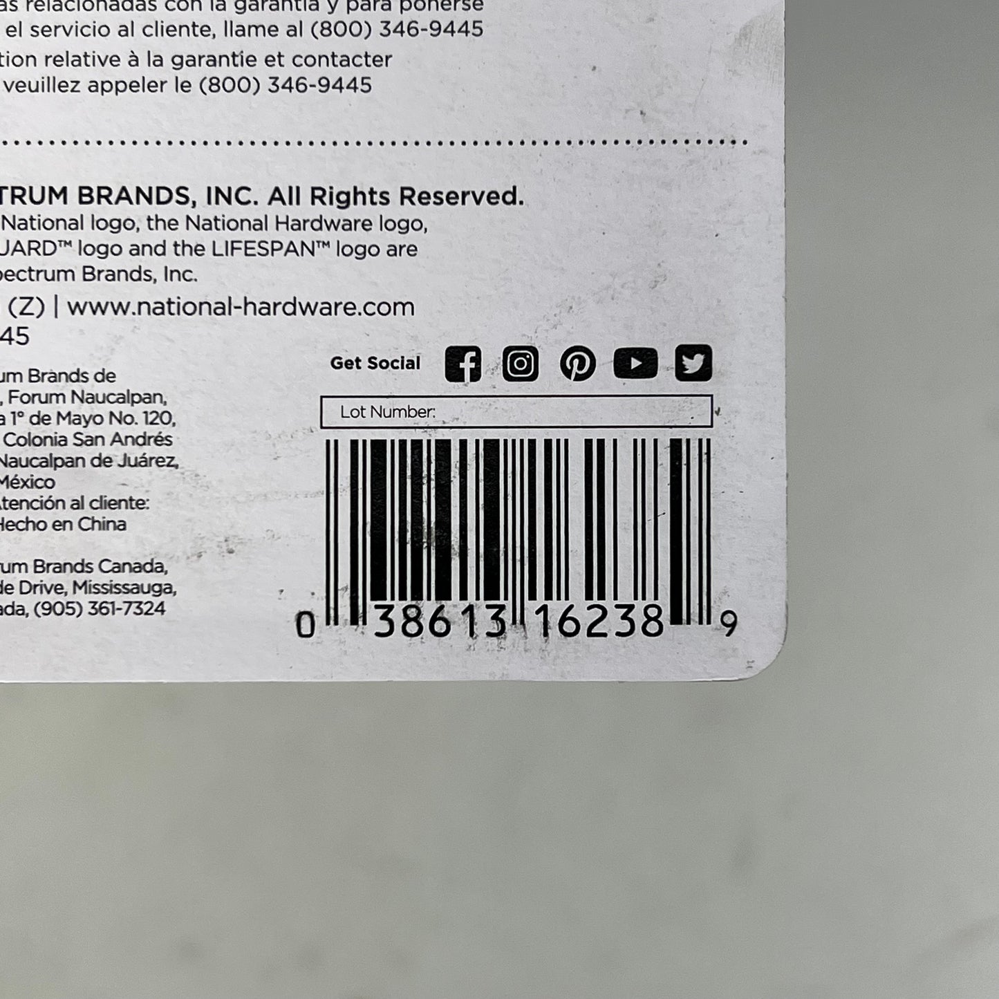 NATIONAL HARDWARE (3 PACK) Barrel Bolt 6" Zinc Plated Silver N162-388
