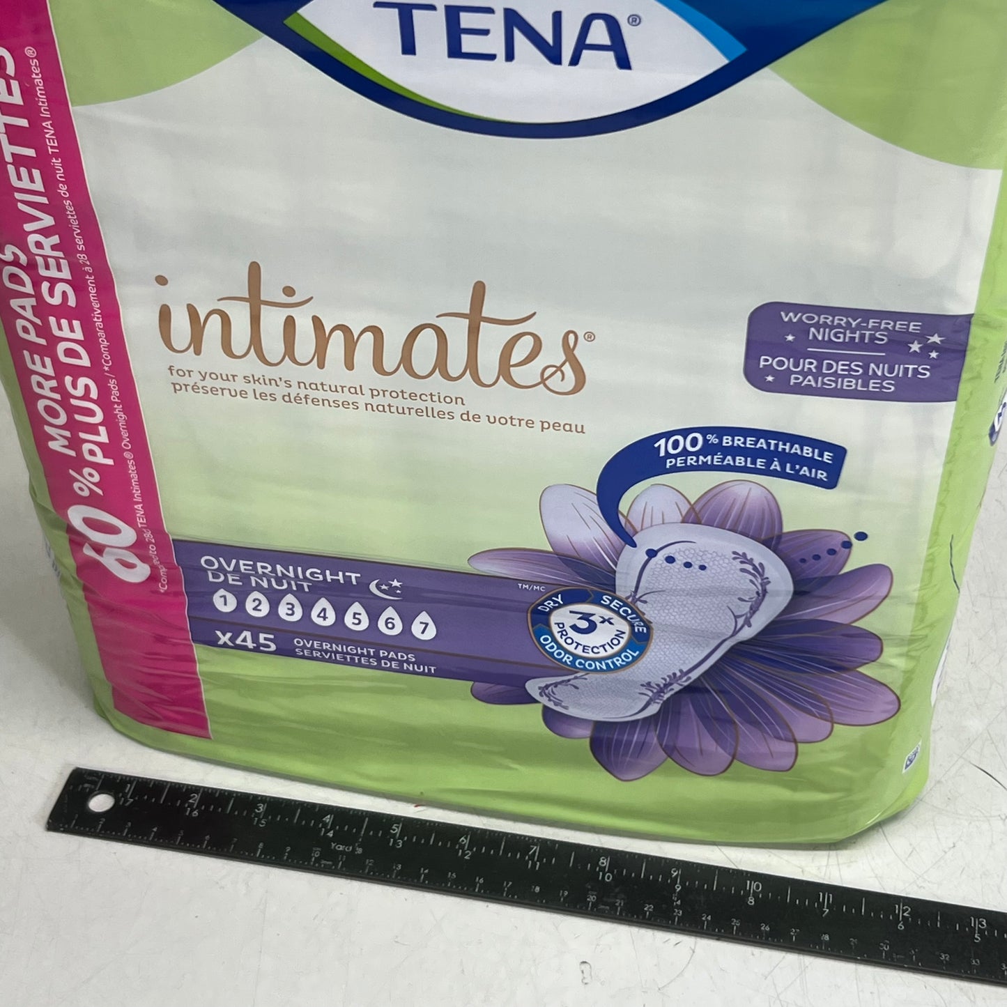 TENA (45 PACK) Overnight Incontinence Pads for Women 45 PACK White 37999-01