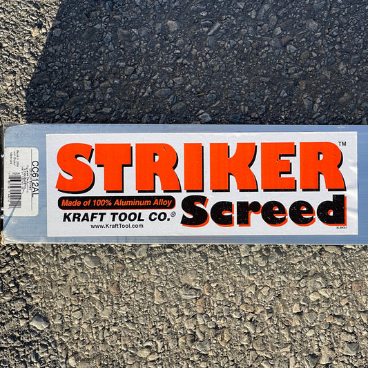 Z@ KRAFT TOOL CO. Striker Screed 144” x 3.5” x 1.5” ALUMINUM CC612AL