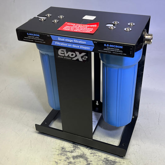 CAMCO EVO X2 Dual Stage Filtration RV City Water In-Line Filter Kit Blue 40639