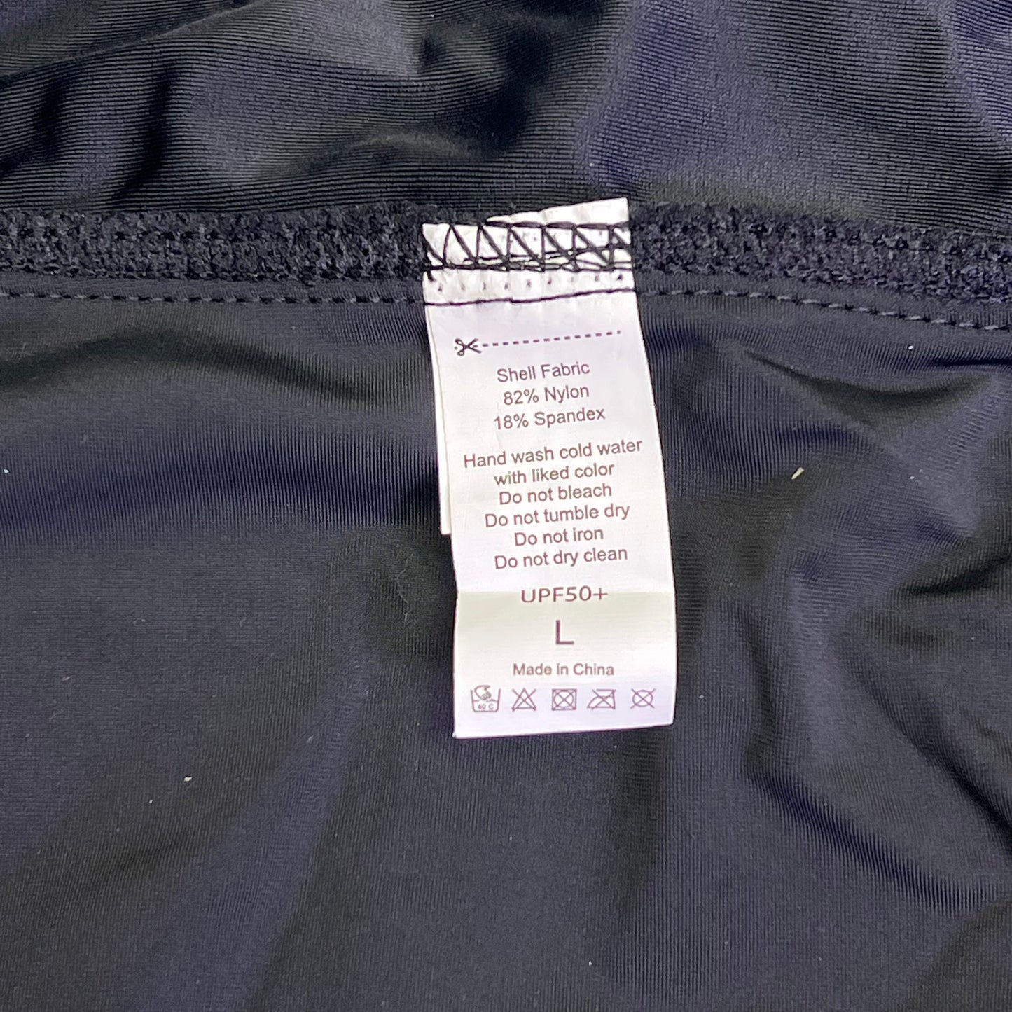 CHARMO High Waisted Swim Bottom Skirt W/ Built-in Briefs Women's Sz L Black