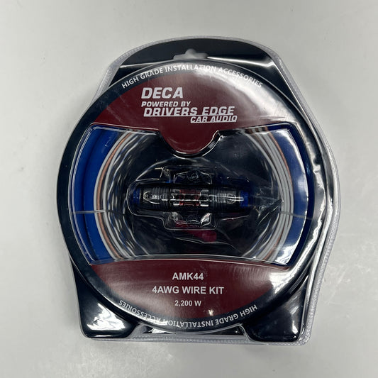 DECA Powered by Drivers Edge Car Audio Wire Kit 4AWG 2,200W Blue