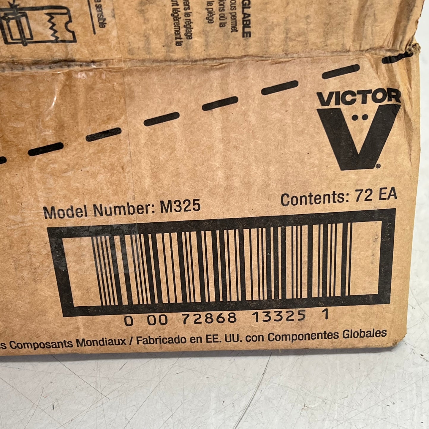 VICTOR (72 PACK) Mouse Snap Trap Pre-baited Expanded Trigger Wooden M325