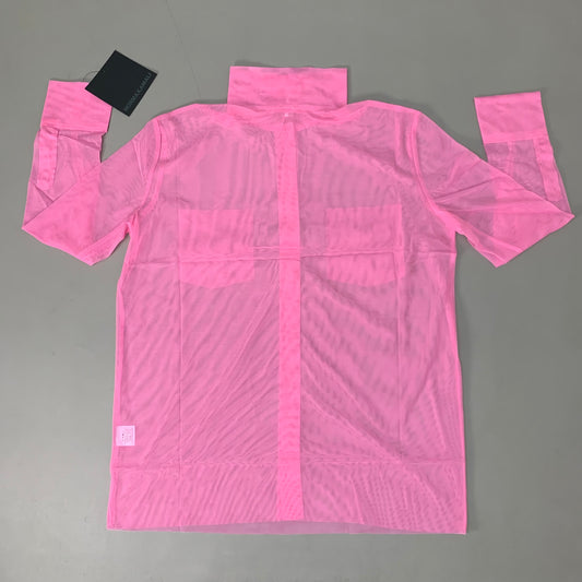 NORMA KAMALI Nk Shirt w/ Faux Pockets Sz XS/34 Candy Pink ST1236MS963966