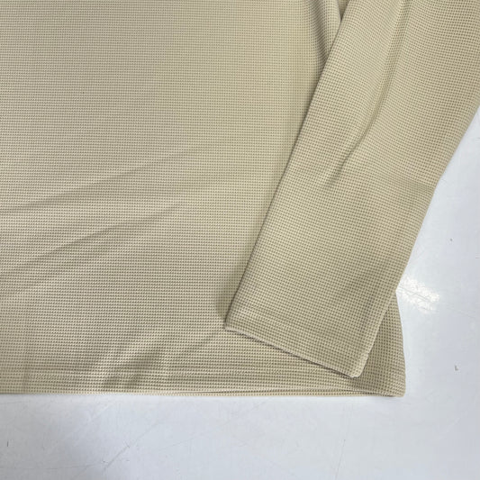 THOMAS STERLING Half Zip Up Waffle Knit Jacket Men's Sz XL Khaki 110034747