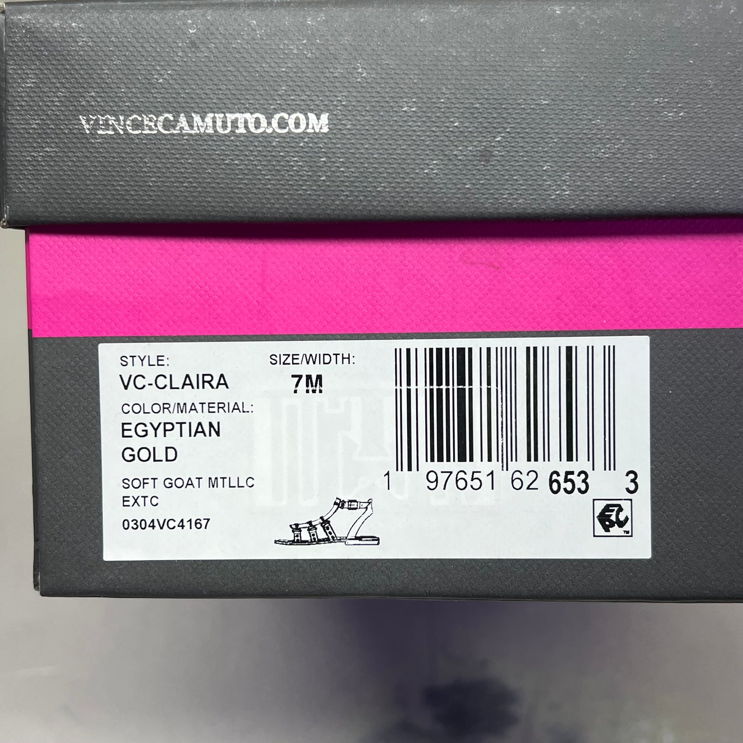 VINCE CAMUTO Leather Studded Gladiator Sandals Women's Sz 7M Egyptian Gold