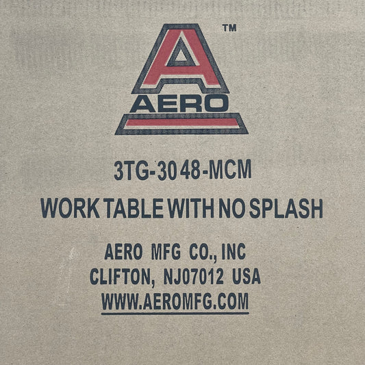 ZA@ Pallet of AERO Work Table w/o Splash Stainless Steel 3TG-3048-MCM ~40 lbs (AS-IS)