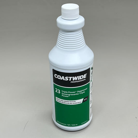 COASTWIDE (6 Bottes) 23 Triple Power Degreaser Alkaline Formula 1qt CW393032-A