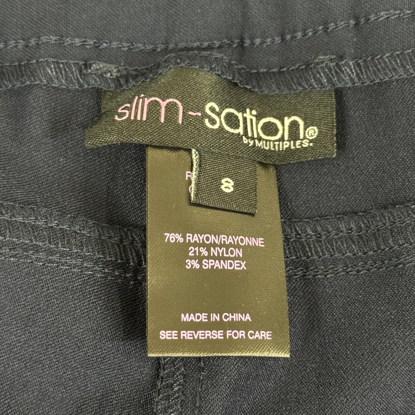 MULTIPLES Ankle Pants Petite Women's Sz 8 Midnight M48716PM