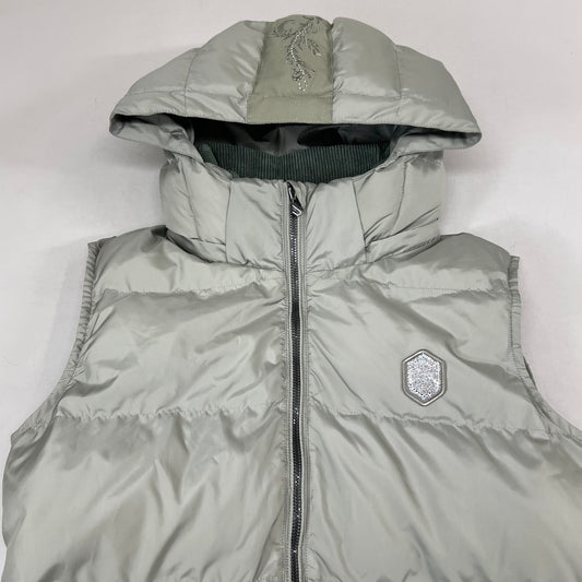 SAMSHIELD Elea Equestrian Sleeveless Winter Coat Down To Knees Women's Sz S Patine Green