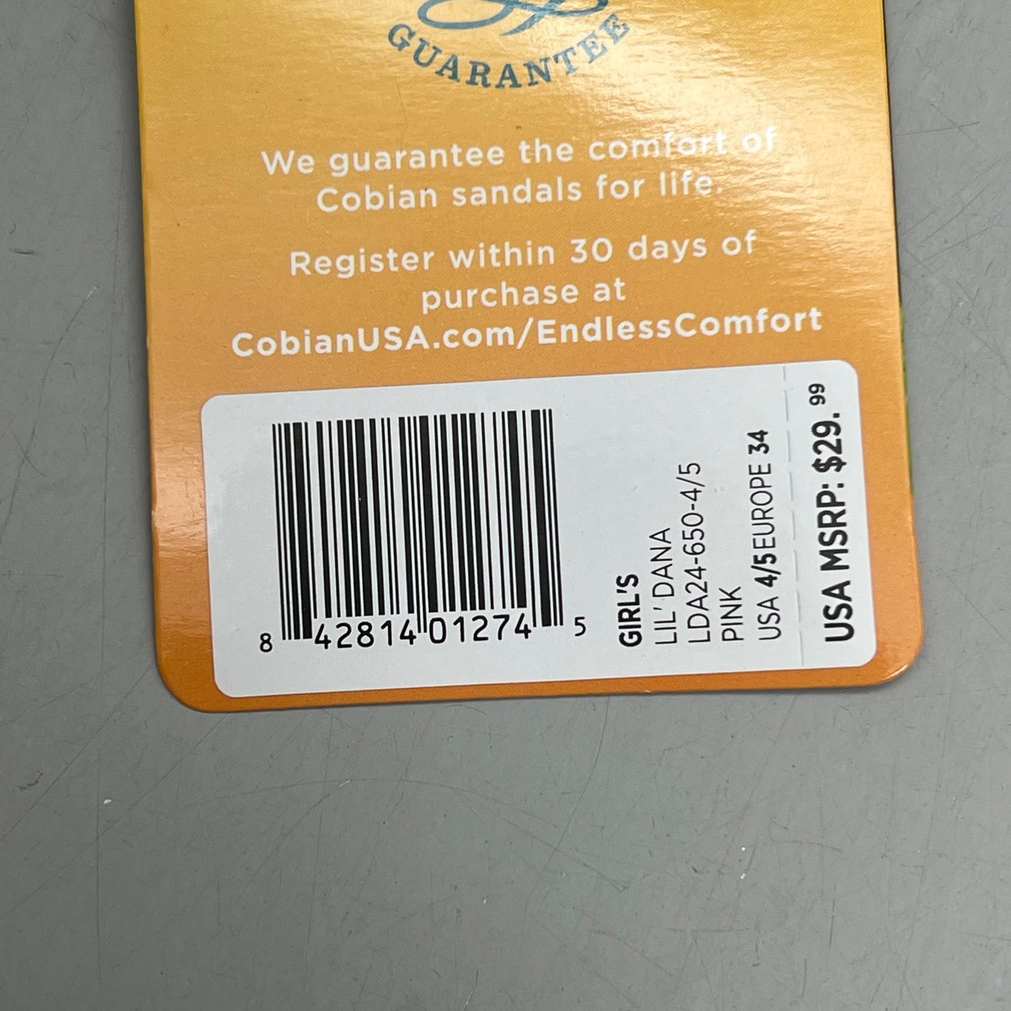 COBIAN Lil' Dana Strap Flower Sandals Kid's Sz 4/5 Pink LDA24-650-4/5