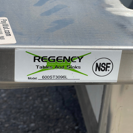 Z@ Pallet of REGENCY Work Table w/ Left Sink Stainless Steel 600ST3096L (NEW)
