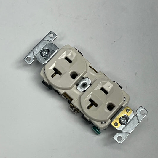 ZA@ LEVITON (10 PACK) Duplex Receptacle/outlet Commercial Grade 20 AMP Light Almond