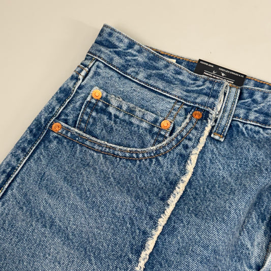 LEVIS Recrafted Icon Skirt Mid Rise Original Women's Sz 30 Novel Notion Med Wash