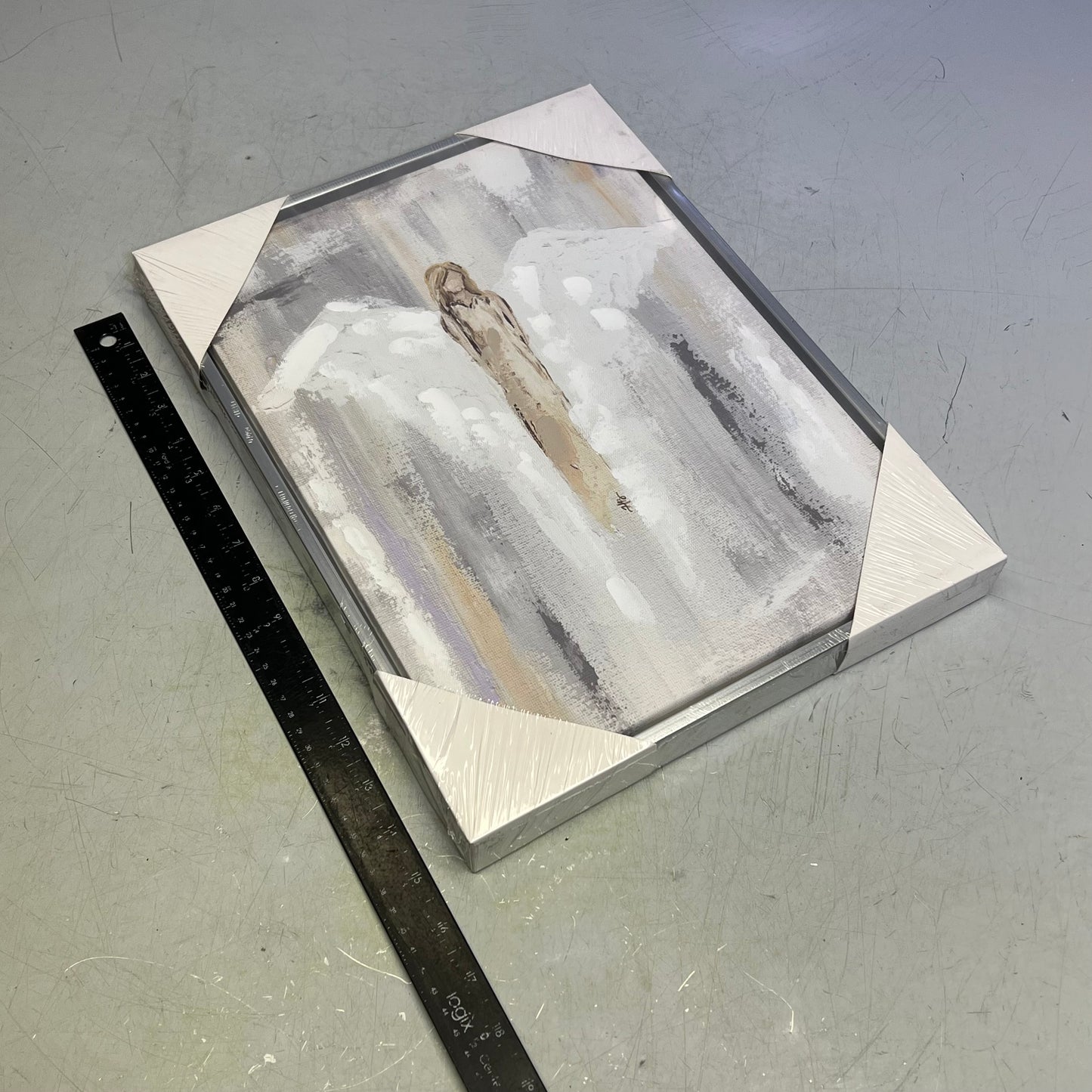 RAZ IMPORTS (SET OF 3) Angel Framed Canvas Wall Art 15.5" x 11.5" Silver 2305282