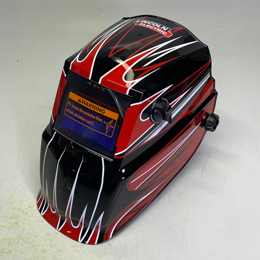 LINCOLN ELECTRIC Red Fierce Welding Helmet 7-13 Shade Red/Black K3063-1