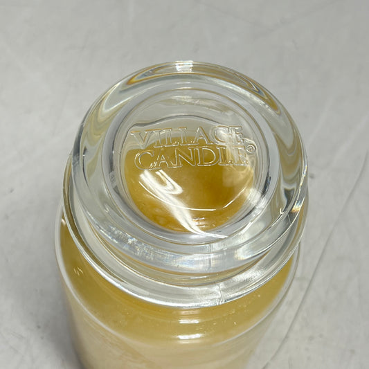 VILLAGE CANDLE Apothecary Jar Maple Butter Scent 21.25 oz Yellow 4260020
