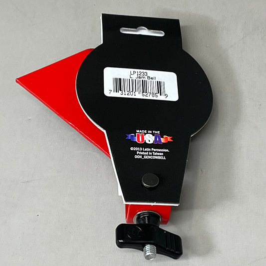 LP Latin Percussion Jam Bell Produces Bright High Pitched Sound Red LP-1233
