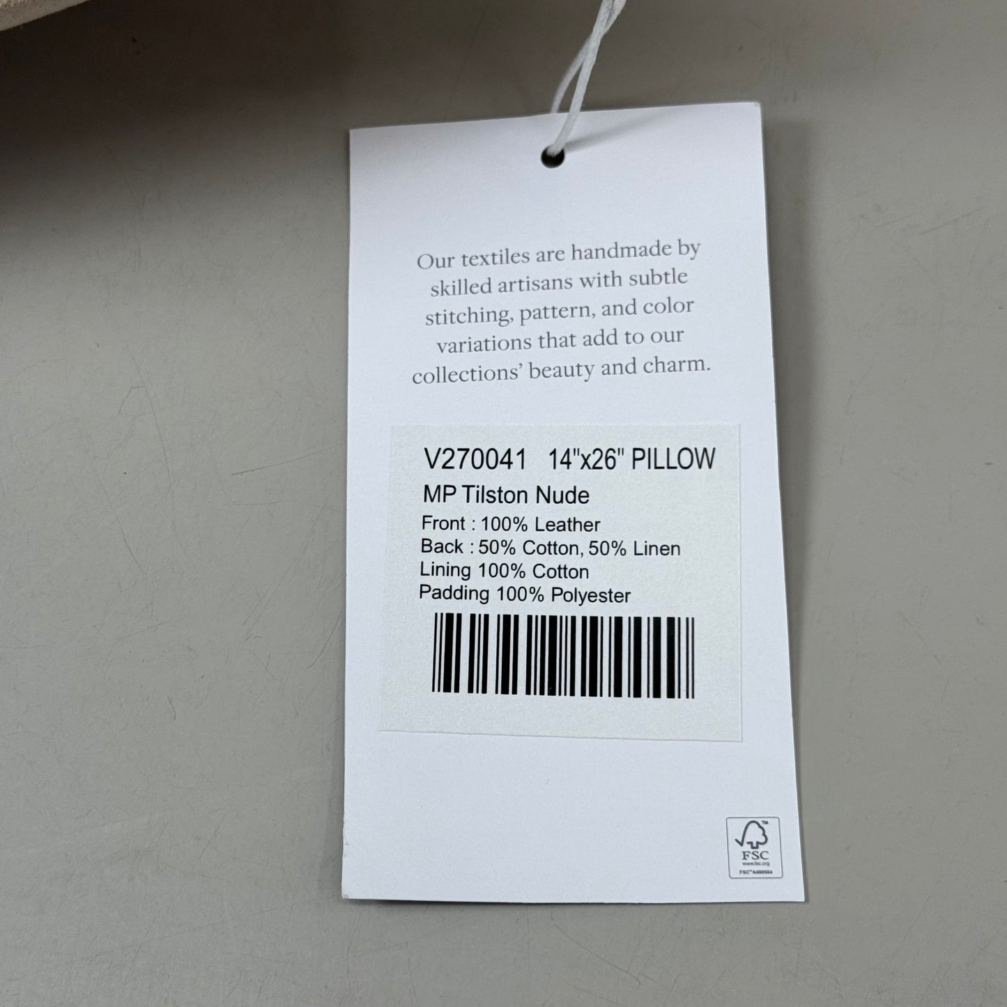 VILLA 14"x26" MP Tilston Decorative Throw Pillow Nude