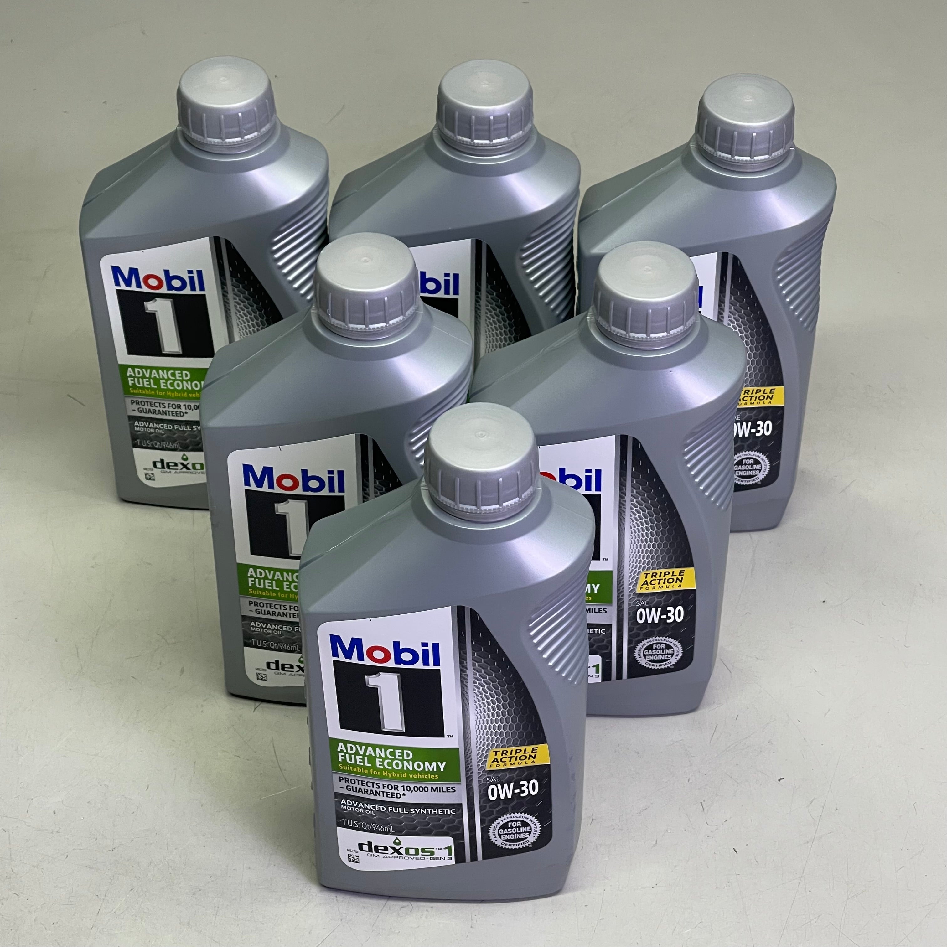 Z@ MOBIL 1 (6 PACK) Advanced Fuel Economy Full Synthetic Motor Oil 946 mL 0W-30 New, Box Condition Varies main image 0