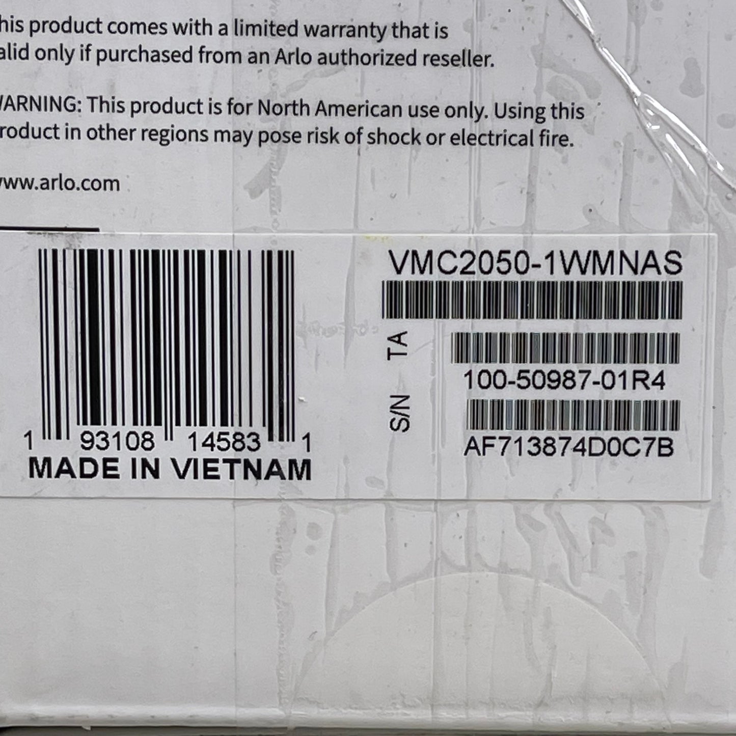 ARLO Essential Outdoor Camera 2nd Gen w/ Color Night Vision 130° FOV White VMC2050-1WMNAS