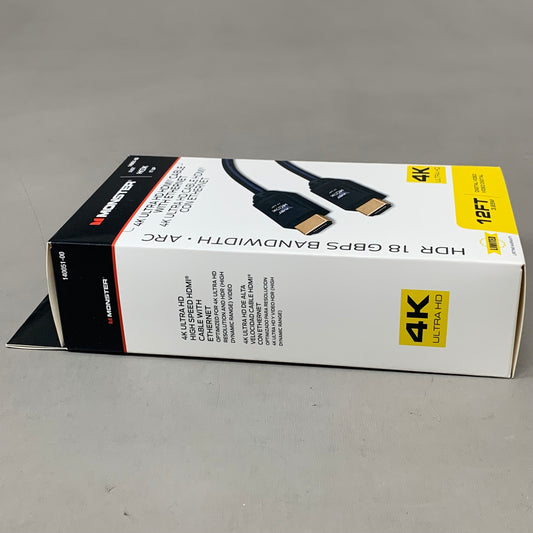 MONSTER 4K Ultra HDMI Cable w/ Ethernet 12ft Black 140051-00