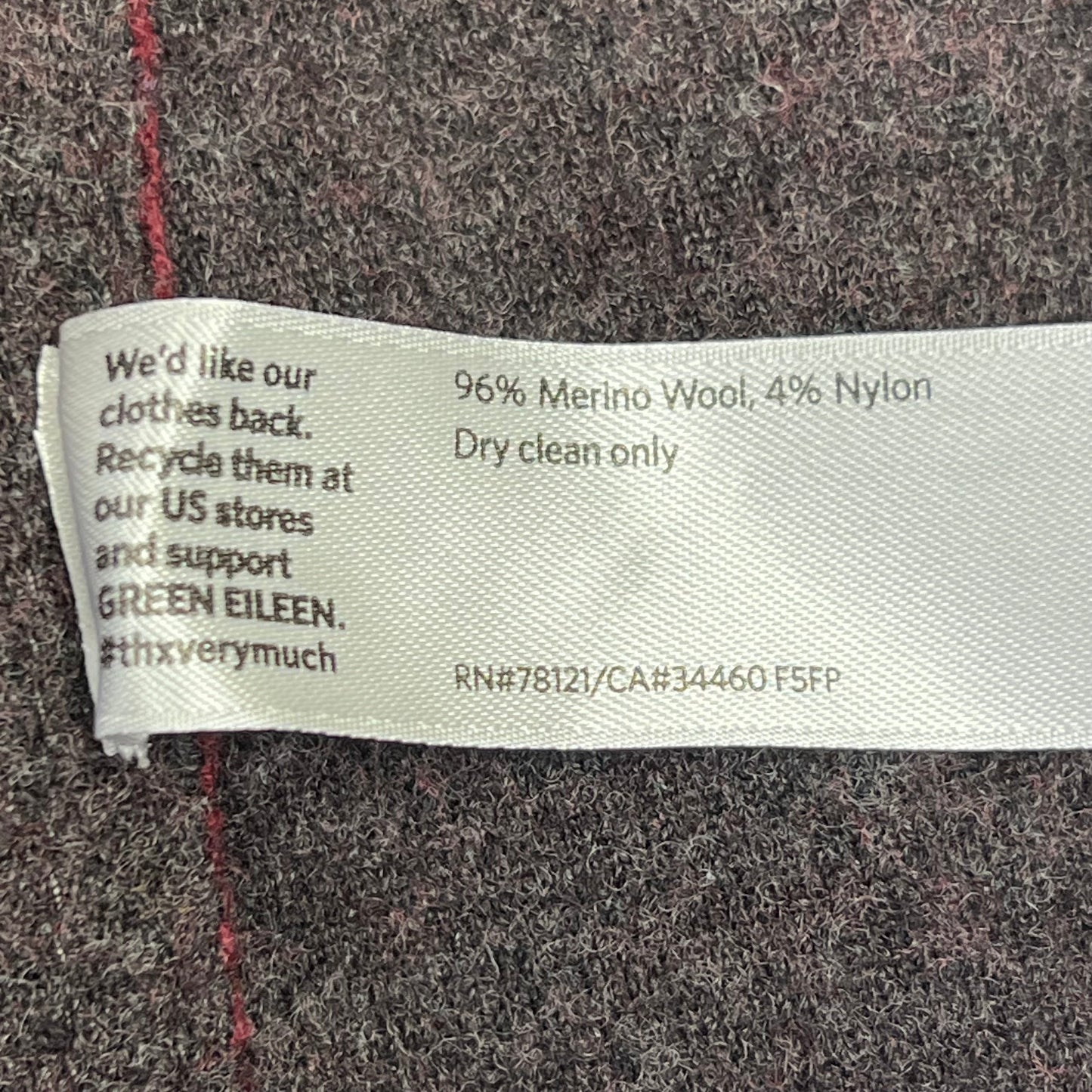 EILEEN FISHER Long Scoop Cut Bottom Cardigan 96% Merino Wool Women's Sz M Wine