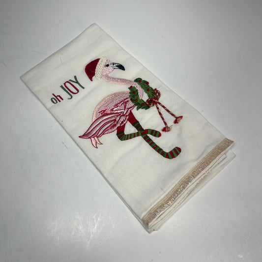 OAKSTREET (2 PACK) Holiday Flamingo Dish Towel Decoration 25"x18" OSW237169