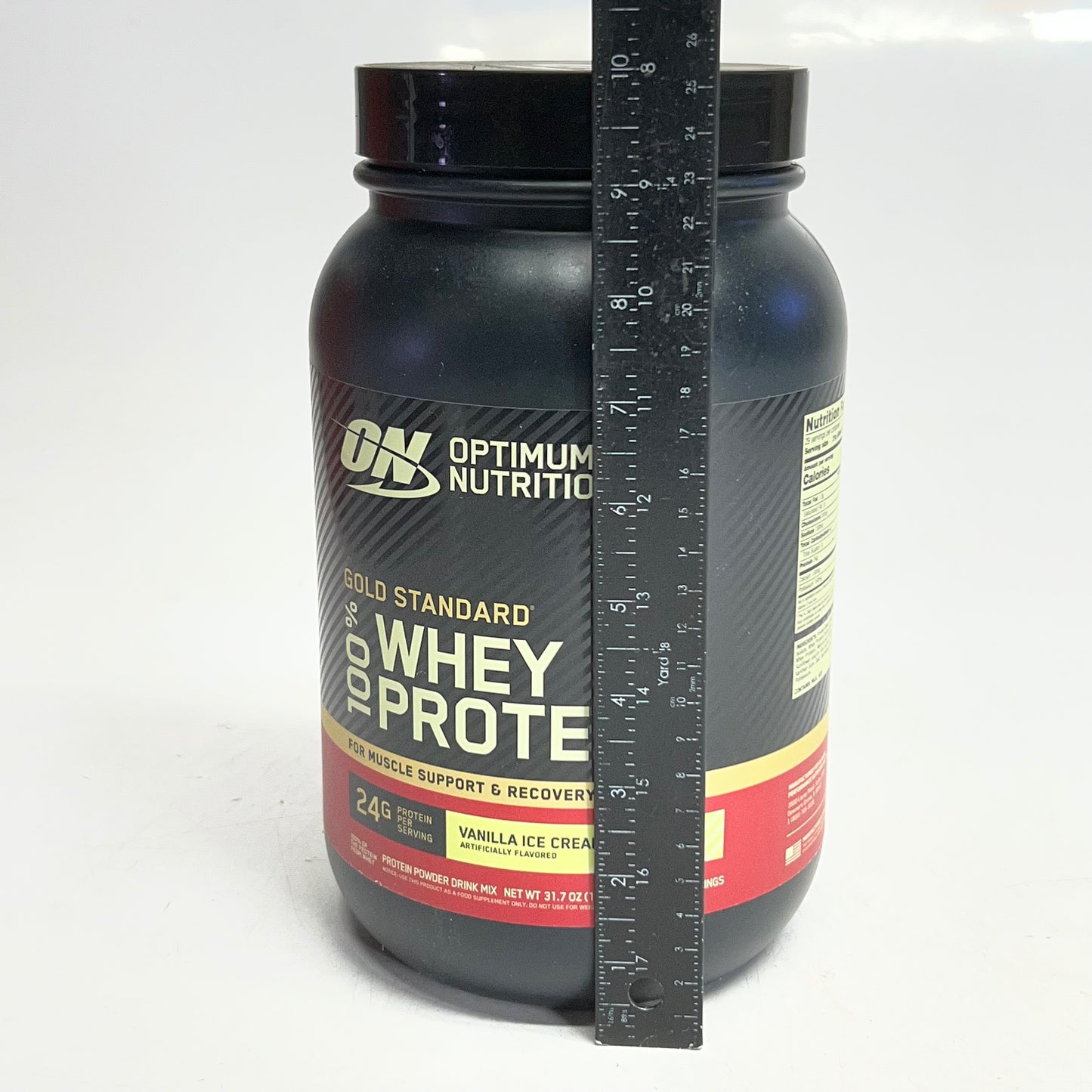 OPTIMUM NUTRITION Gold Standard 100% Whey Protein Powder Vanilla Ice Cream 31.7 oz - 29 Servings BB 05/27