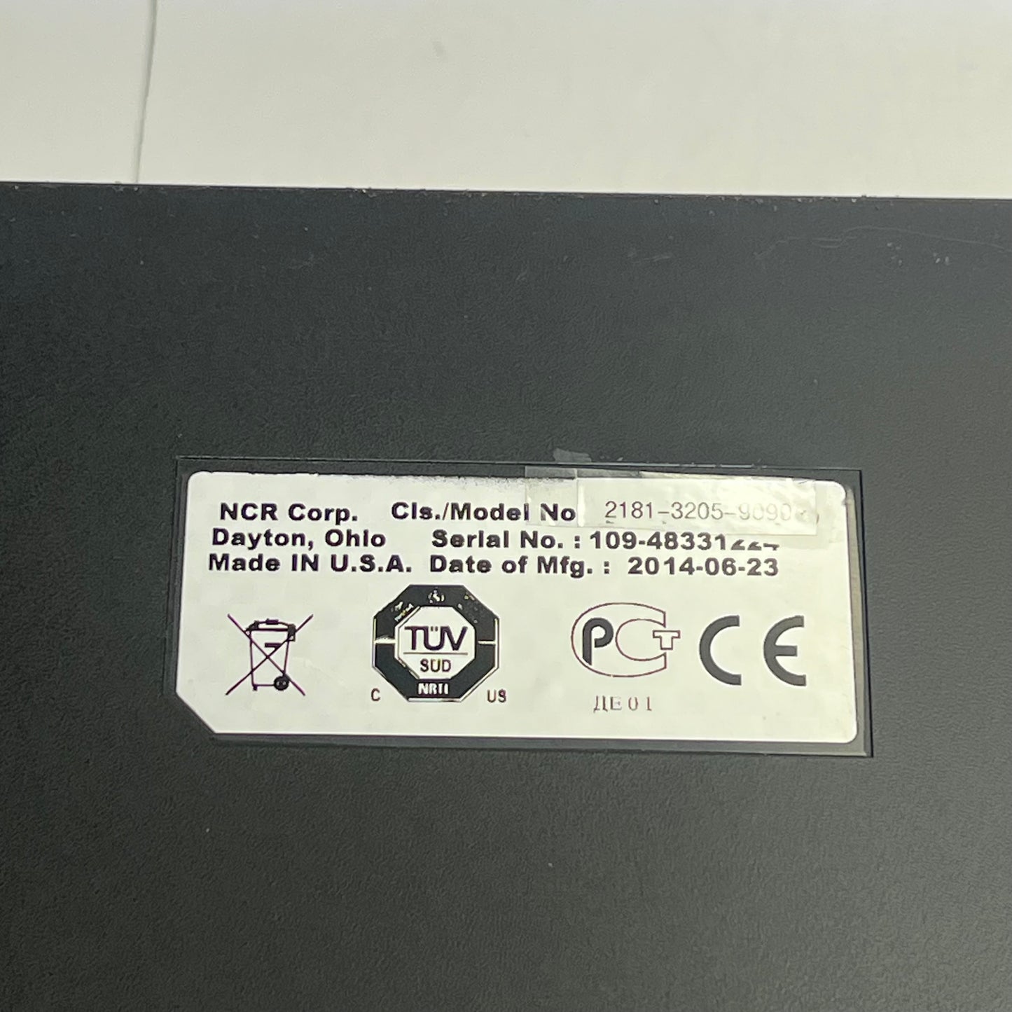 NCR POS Full Cash Drawer 5 Bill 5 Coin 2 Media Slot Black 2181-3205-9090 (As-is)