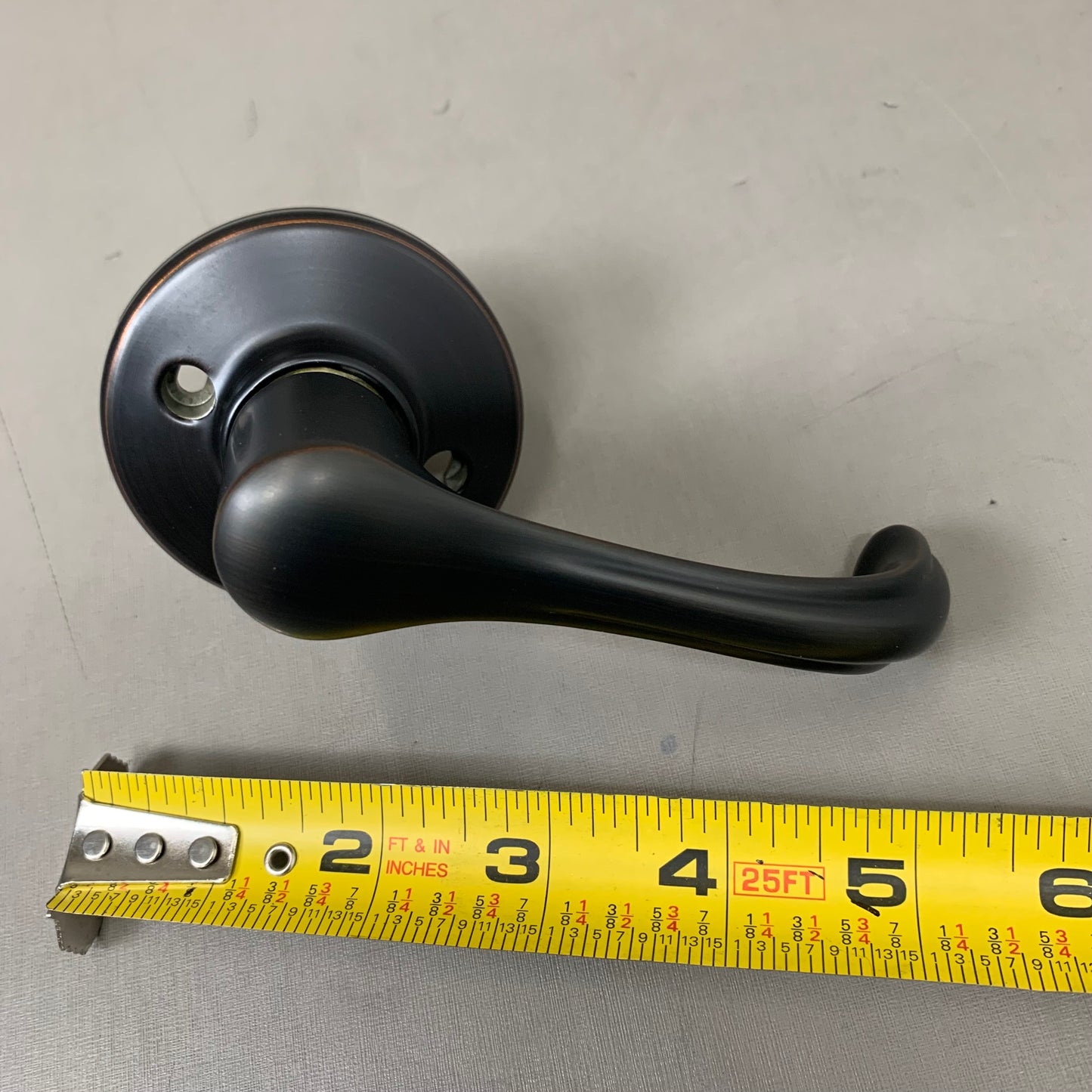 KWIKSET Dorian Single Cylinder Handle Set 3-5/8" Lever Length Venetian Bronze 966DNL-119 UNIV