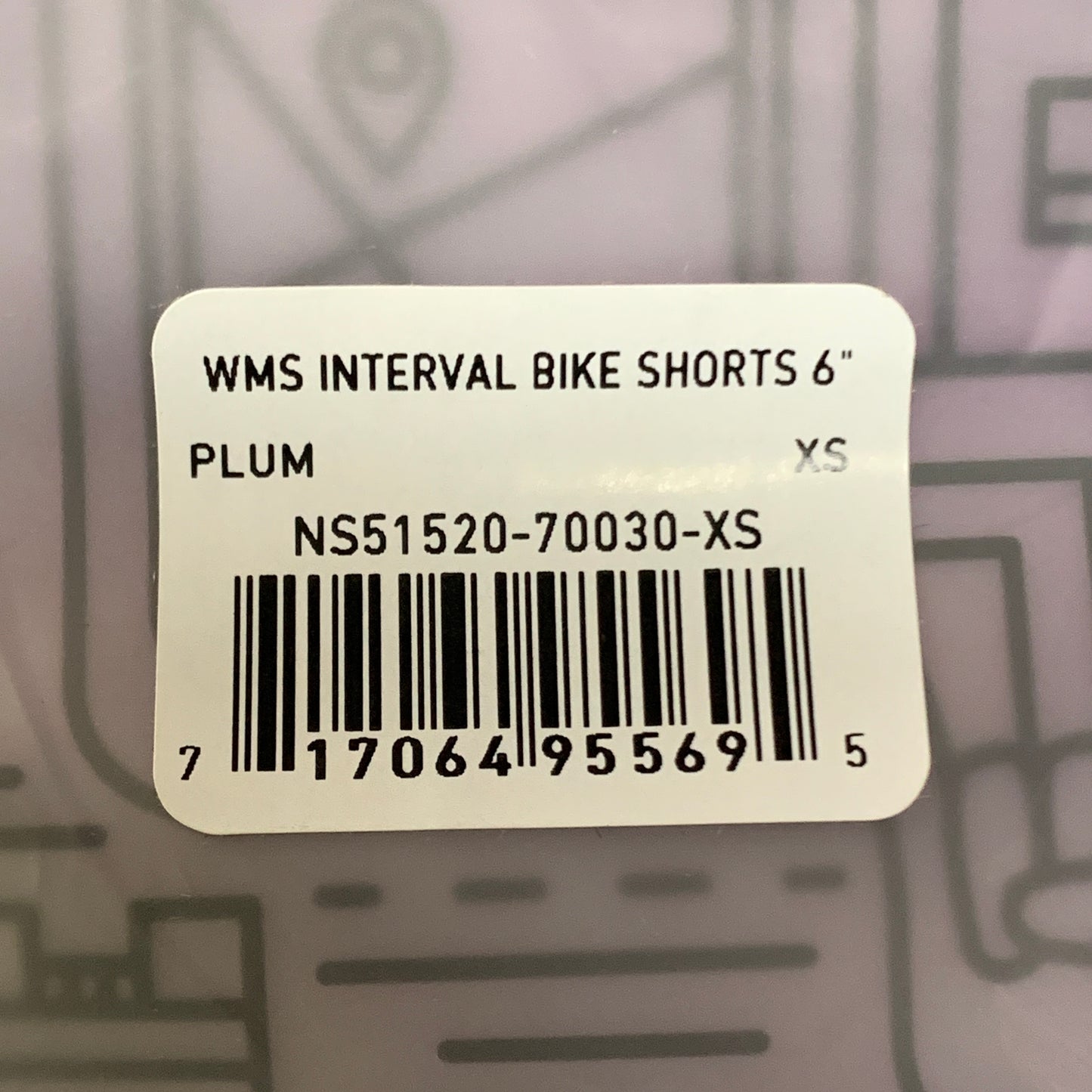NATHAN Interval 6" Inseam Bike Short Women's Plum Size XS NS51520-70030-XS