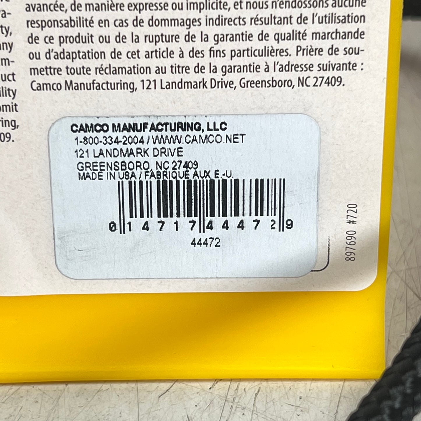 ZA@ CAMCO (2 PACK) Plastic Wheel Chock W/ Rope for Tires up to 26" Yellow 44472